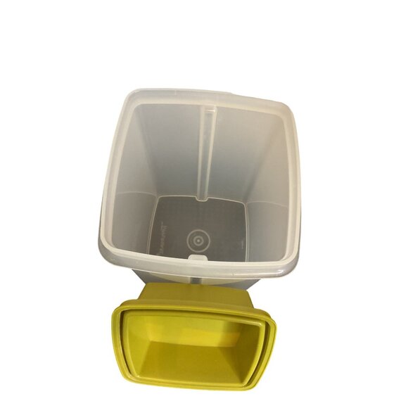 Vintage Tupperware Pickle Keeper Clear Avocado Green Top 3 Piece Set - Picture 7 of 8